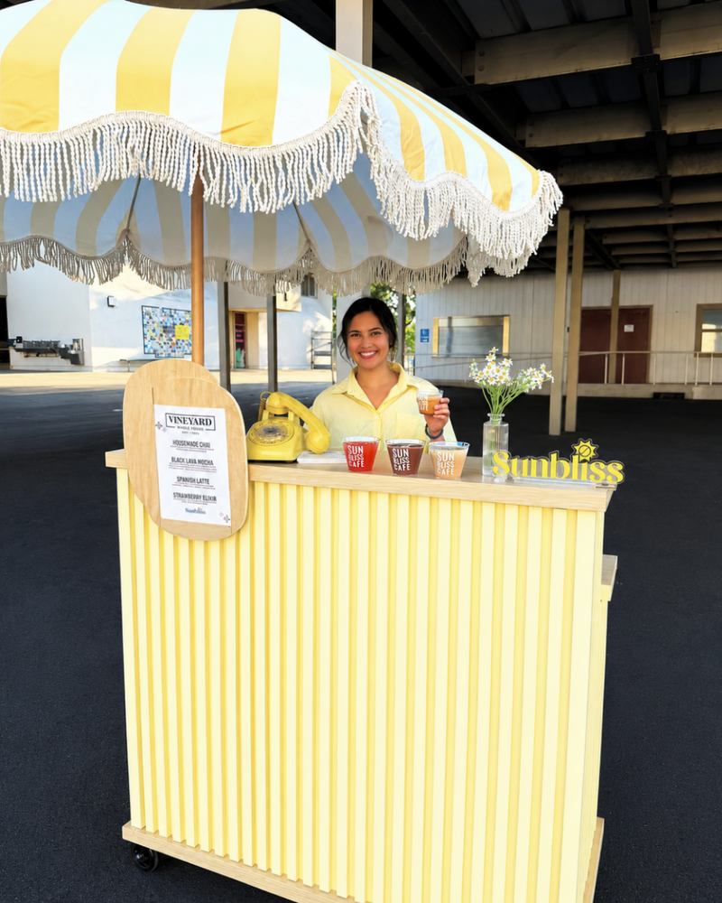 Sunbliss bar cart at an event