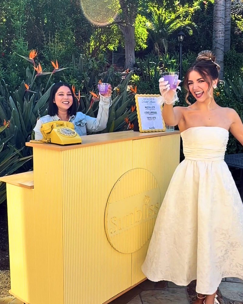 Sunbliss bar cart at a wedding